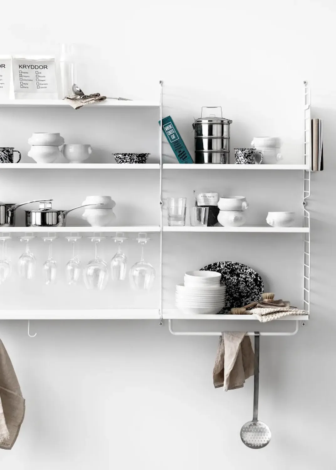 String System Kitchen Bundle D køkkenreol hvid 120 cm