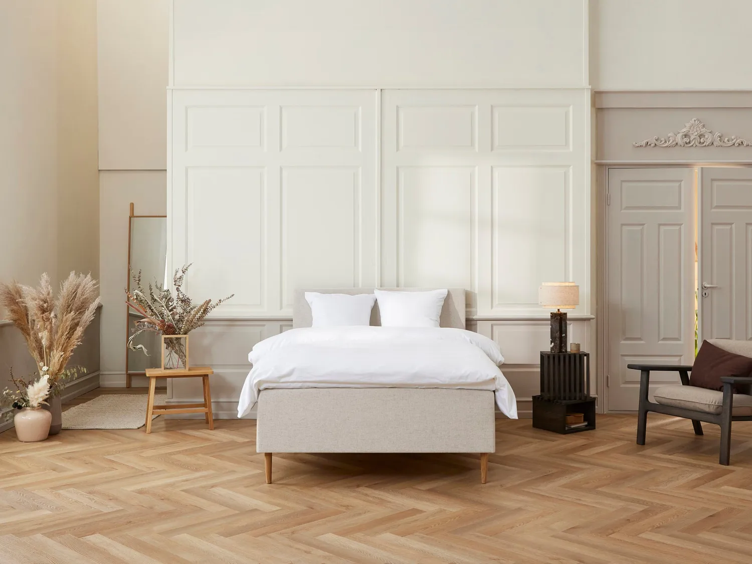 Fabrikkens Luksus boxmadras sand 120x200 latex