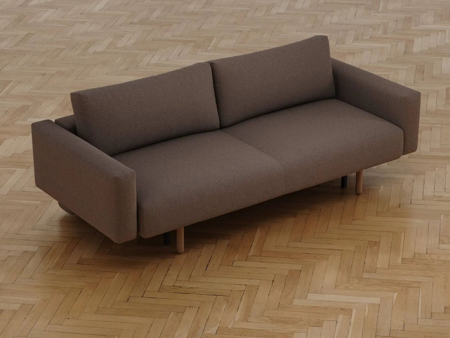 Ragna Maya sovesofa 140x200 bouclé mørk brun