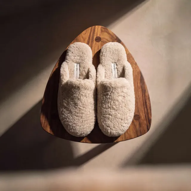 Ragna Slippers hjemmesko XL beige uld