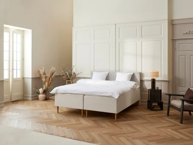 Fabrikkens Luksus Stockholm boxmadras 160x200 sand