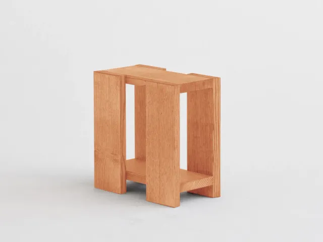 RYE Etagére sidebord medium olieret rød eg