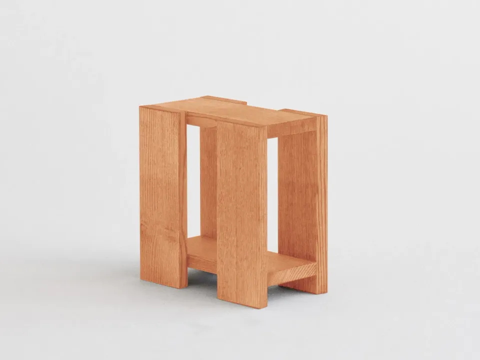 RYE Etagére sidebord medium olieret rød eg