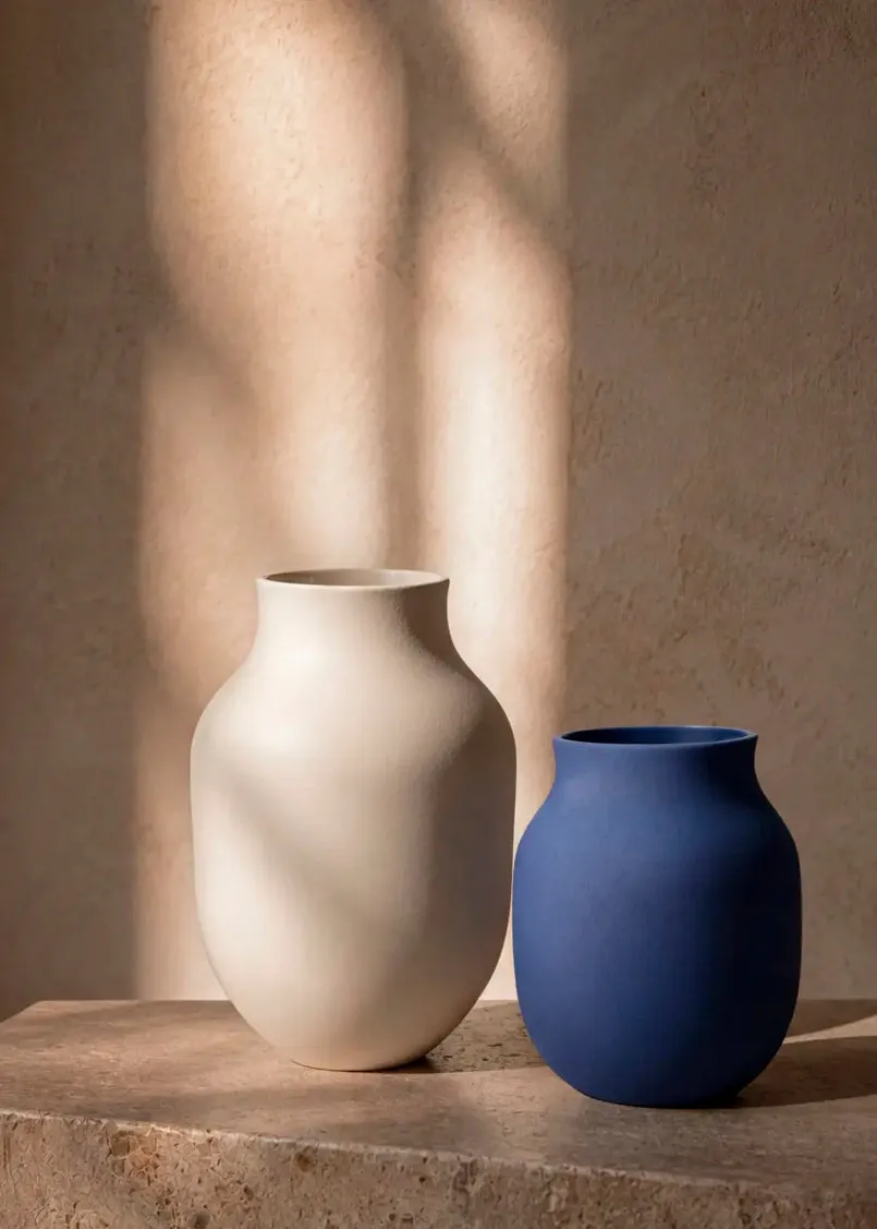 Kähler Studio Omaggio vase blå keramik H20 cm