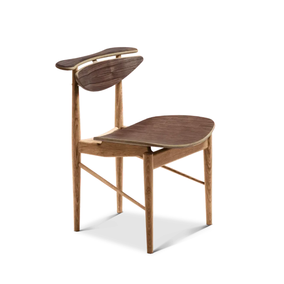 House of Finn Juhl Reading Chair stol eg mørk olie valnød finér