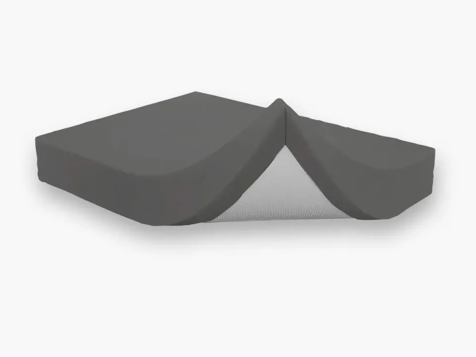 Sengefabrikken Luksus faconlagen 90x210 grå percale