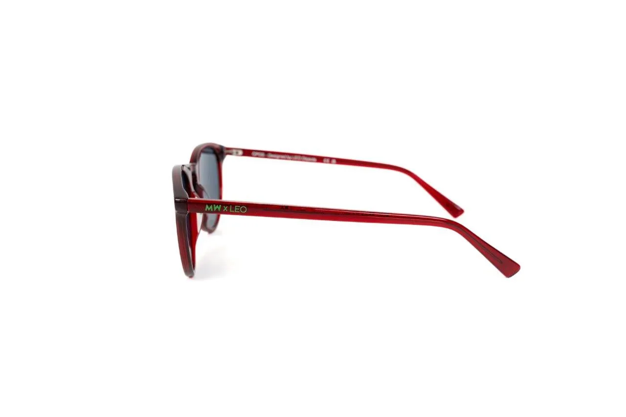 LEOObjects New Depp solbriller limited edition rød