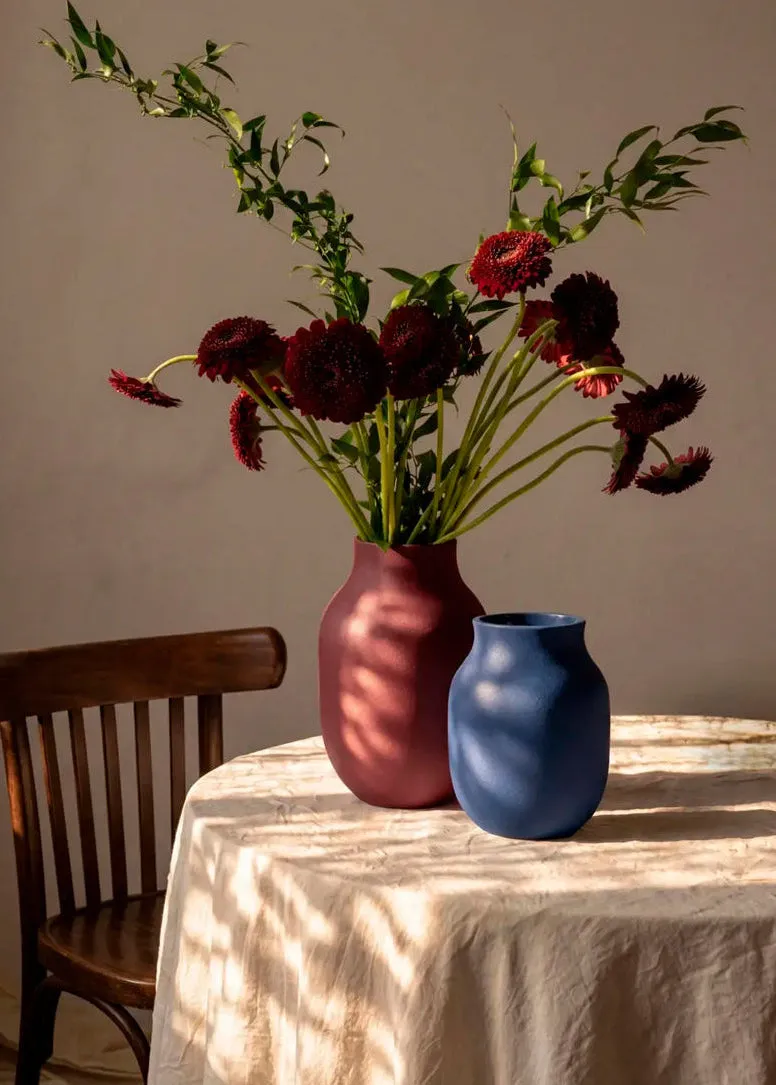 Kähler Studio Omaggio vase blå keramik H20 cm