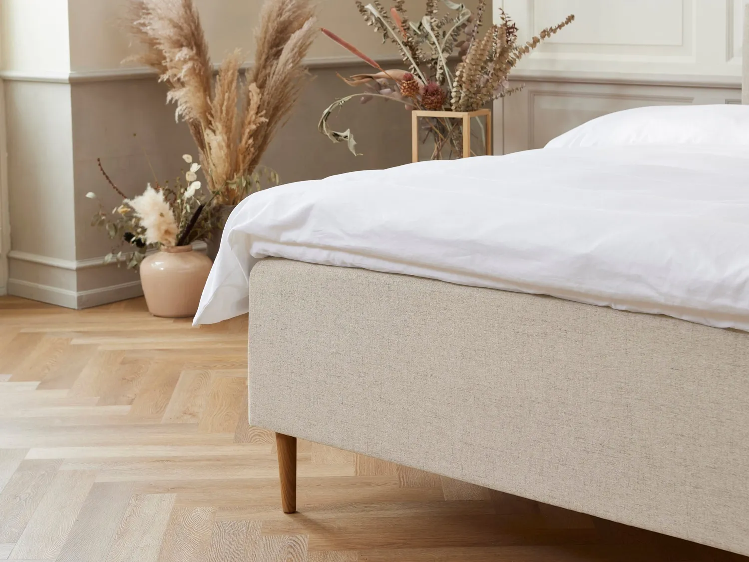 Fabrikkens Luksus Stockholm Box boxmadras 140x200 cm sand